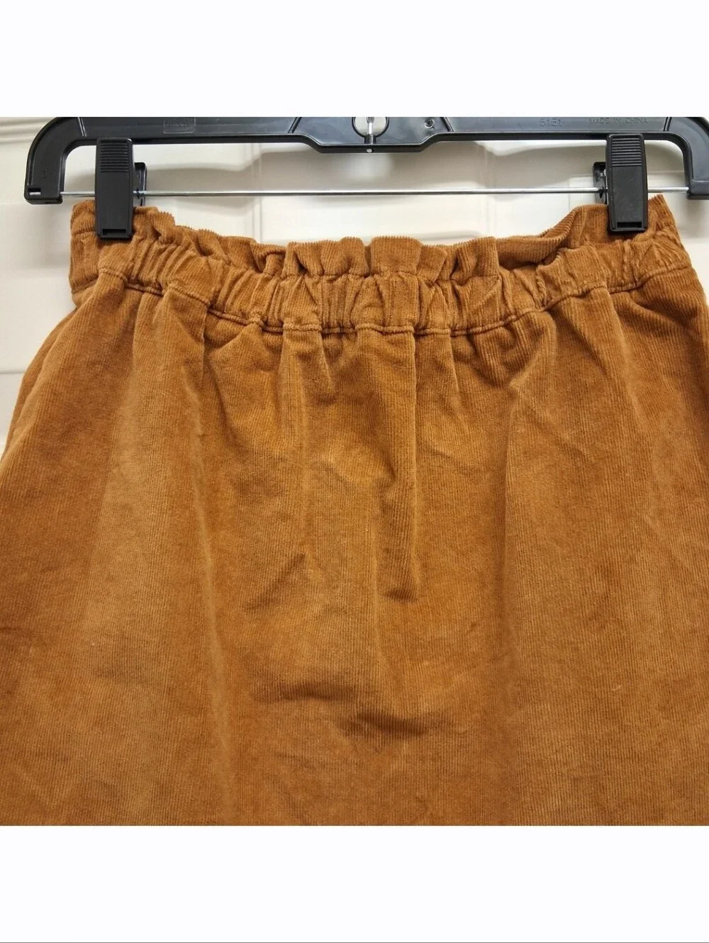 Crewcuts Girls Corduroy Skirt Size 16 Button Front Golden Brown Pockets Fall NWT